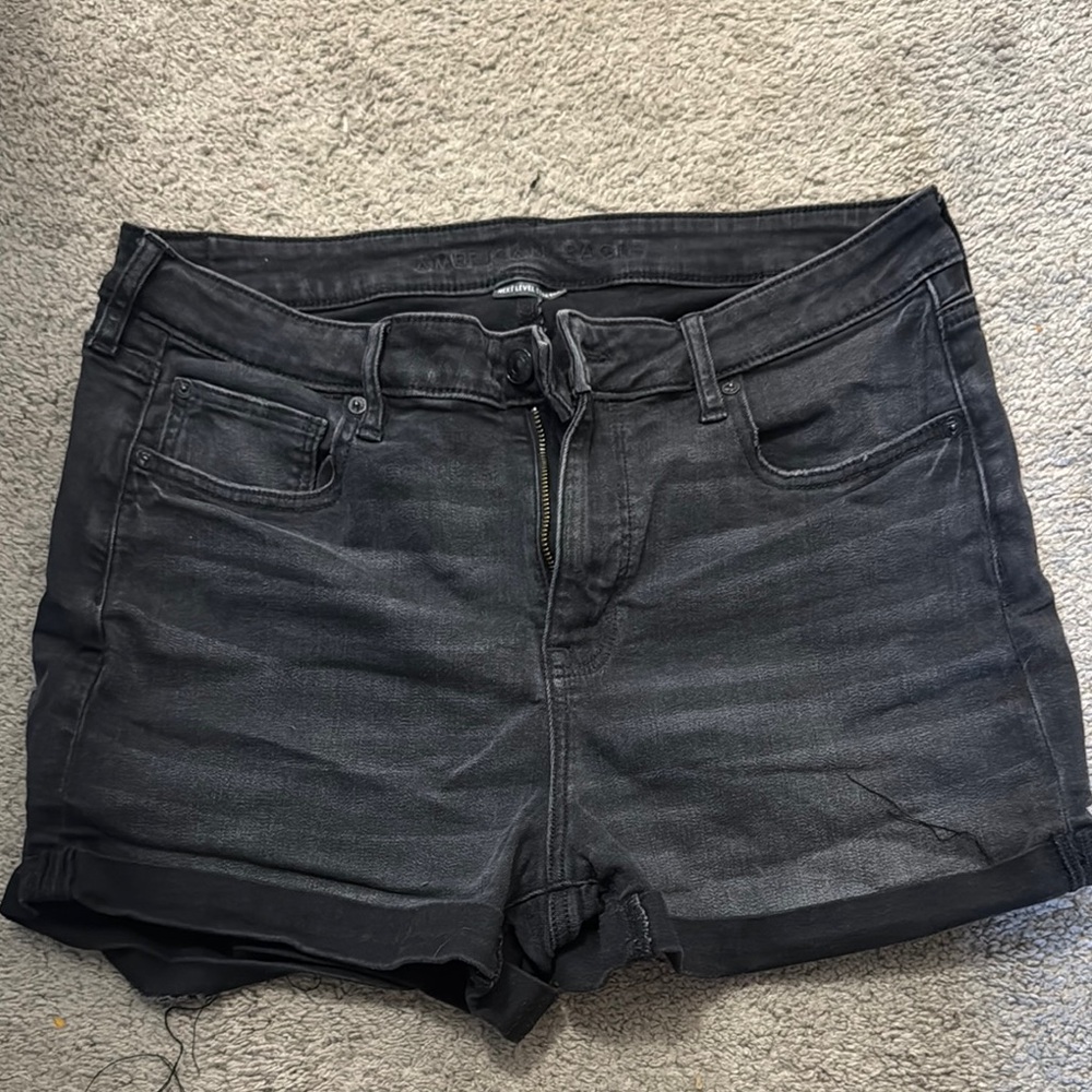 American Eagle Women's Black Denim Shorts